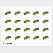 Sticker Rond chenille Swallowtail (Feuille)