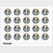 Sticker Rond Chenrezig Dieu de la compassion (Feuille)