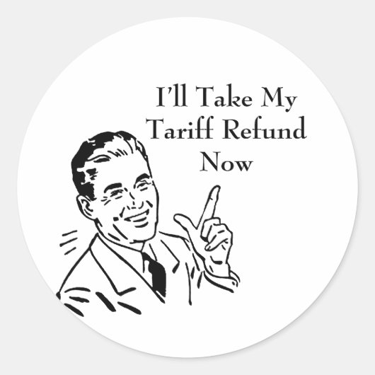 Sticker Rond Chèque de remboursement de tarif vintage (Devant)
