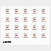 Sticker Rond Cher ange saint Nicolas (Feuille)