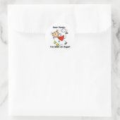 Sticker Rond Cher ange saint Nicolas (Sac)