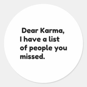 Sticker Rond Cher Karma