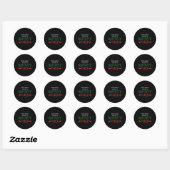 Sticker Rond Cher Père Noël (Feuille)