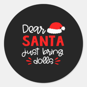 Sticker Rond Cher T-shirt de Père Noël Drôle de Noël en famille