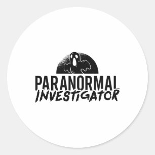 Sticker Rond Chercheur Paranormal Chasseur de fantômes Chasse d
