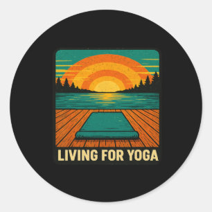 Sticker Rond Chercheurs de paix de la méditation Zen vivant pou