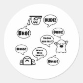 Sticker Rond Chercheurs fantômes (Devant)