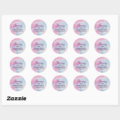 STICKER ROND CHERCHEUSE ET COURAGEUSE ROSE (Feuille)