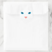 Sticker Rond Chère Chat Blanc (Sac)