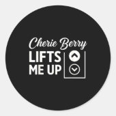 Sticker Rond Cherie Berry Lifts Me Up (Devant)