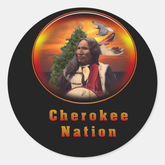 Sticker Rond Cherokee (Devant)