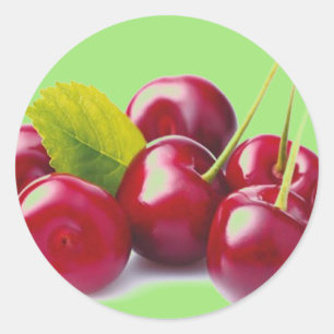 STICKER ROND CHERRIES