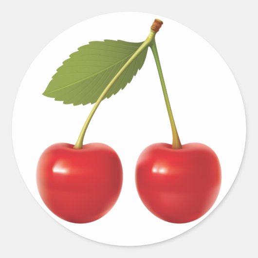 STICKER ROND CHERRIES À LA VOIE (Devant)