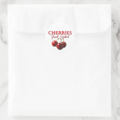 Sticker Rond Cherries fresh picked (Sac)