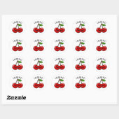 Sticker Rond Cherrific Funny Red Cherry Pun (Feuille)