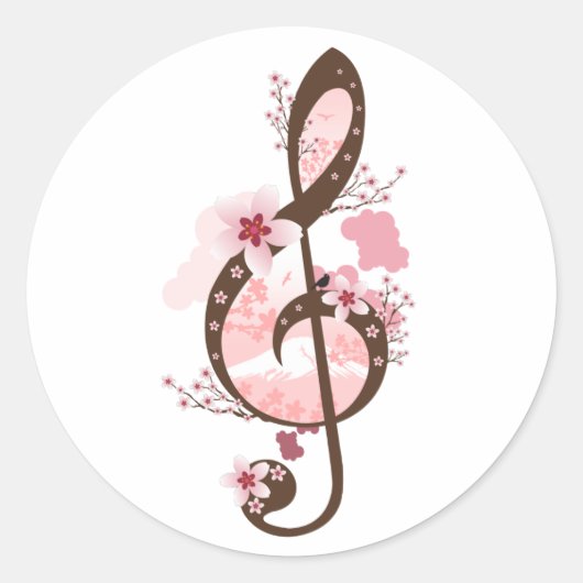 Sticker Rond Cherry Blossom (Devant)