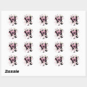 Sticker Rond Cherry Blossom Butterflies  (Feuille)