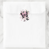 Sticker Rond Cherry Blossom Butterflies  (Sac)