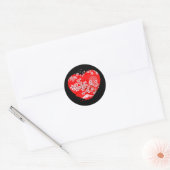 Sticker Rond Cherry Blossom Heart (Enveloppe)