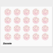 Sticker Rond Cherry Blossom Joyeux anniversaire (Feuille)