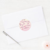 Sticker Rond Cherry Blossom Joyeux anniversaire (Enveloppe)