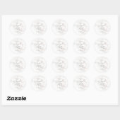 Sticker Rond Cherry Blossom Mariage (Feuille)
