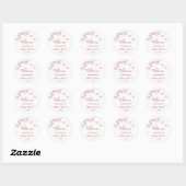 Sticker Rond Cherry Blossom Thank You Wedding Welcome (Feuille)