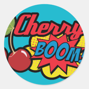 Sticker Rond Cherry Boom ! !