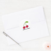Sticker Rond Cherry-ish Yourself self Love quote (Enveloppe)
