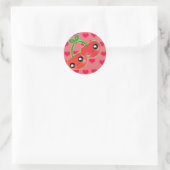 Sticker Rond Cherry Luv ! (Sac)