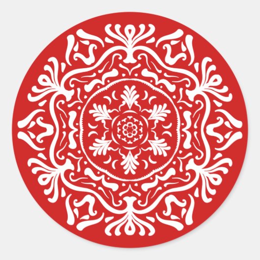 Sticker Rond Cherry Mandala (Devant)