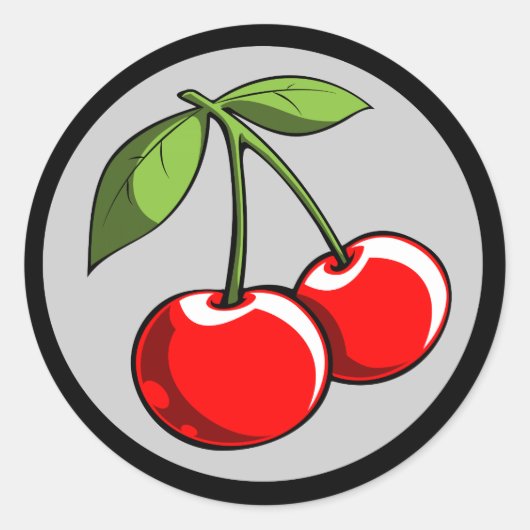 Sticker Rond Cherry pair (Devant)
