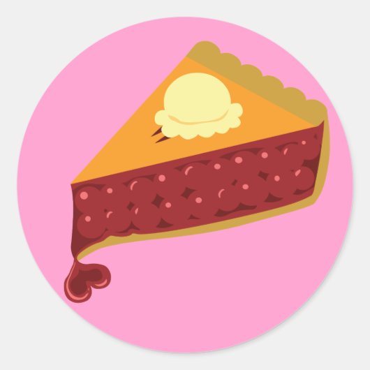 Sticker Rond Cherry Pie Heart (Devant)