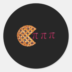 Sticker Rond Cherry Pie Pi Jour 3.14 Symbole Math Geek Enseigna