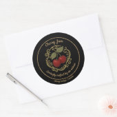 Sticker Rond Cherry Radiance – Artisan Jam Label (Enveloppe)