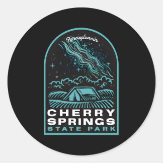 Sticker Rond Cherry Springs State Park Pennsylvania Stars