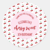 Sticker Rond Cherry Sweet Anniversaire (Devant)
