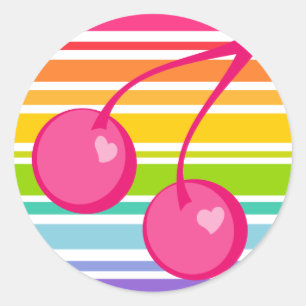 Sticker Rond Cherry Sweet-Hearts