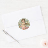 Sticker Rond Cherub victorien (Enveloppe)