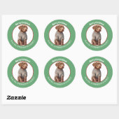 Sticker Rond Chesapeake Bay Retriever Pup en Sweat d'hiver (Feuille)