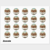 Sticker Rond Cheshire Cat (Feuille)