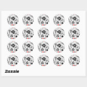 Sticker Rond Cheshire Chat classique alice au merveilleux fou (Feuille)