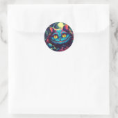 Sticker Rond Cheshire Chat Sourire Alice au pays des merveilles (Sac)
