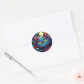Sticker Rond Cheshire Chat Sourire Alice au pays des merveilles (Enveloppe)
