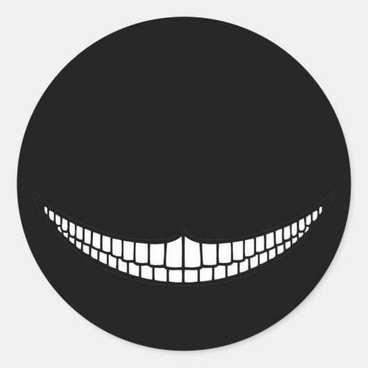 Sticker Rond Cheshire Grin (Devant)