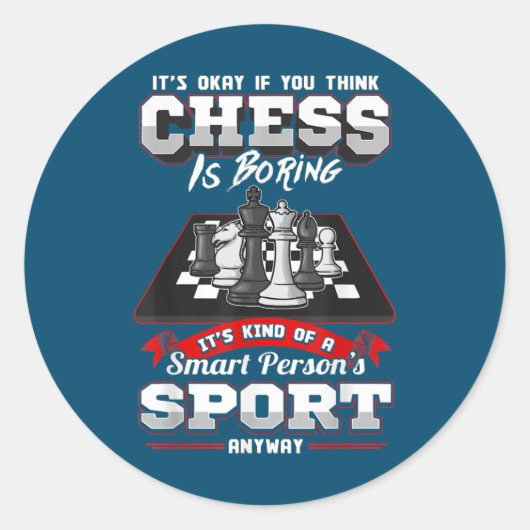 Sticker Rond Chess Funny (Devant)