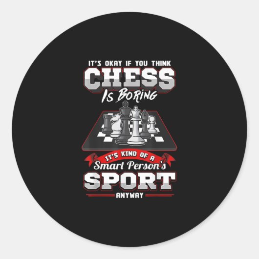 Sticker Rond Chess Funny (Devant)