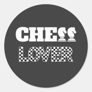 Sticker Rond Chess Lover White Knights Creative Unique Jeu