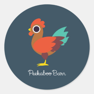 Sticker Rond Chester le coq