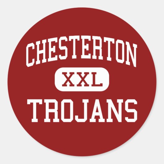 Sticker Rond Chesterton - Trojans - High - Chesterton Indiana (Devant)